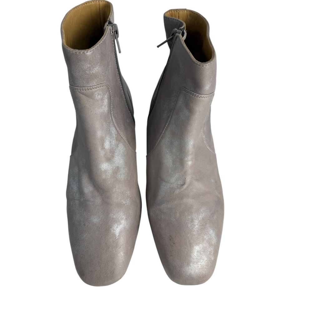GOLO DEXI Women's Sz 10 Taupe and Silver Brushed Leather Ankle Boots NWOB - Picture 2 of 13